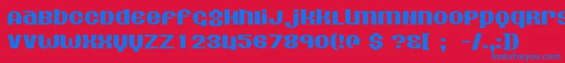 Agdollar Font – Blue Fonts on Red Background