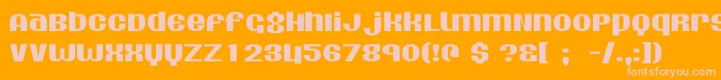 Agdollar-Schriftart – Rosa Schriften auf orangefarbenem Hintergrund
