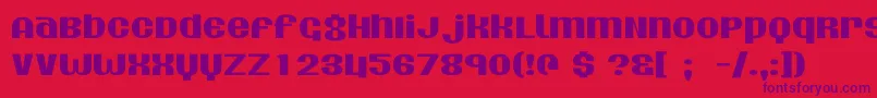 Agdollar Font – Purple Fonts on Red Background