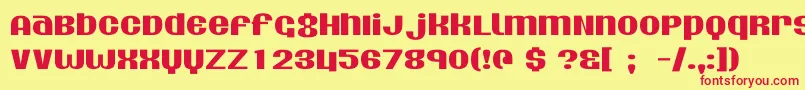 Agdollar Font – Red Fonts on Yellow Background