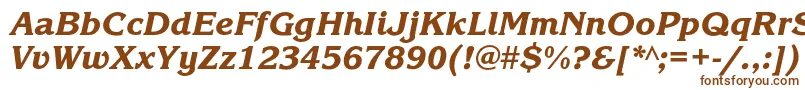 KorinnablackcItalic-Schriftart – Braune Schriften auf weißem Hintergrund