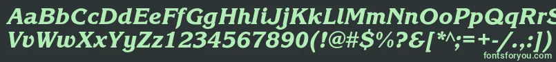 KorinnablackcItalic Font – Green Fonts on Black Background