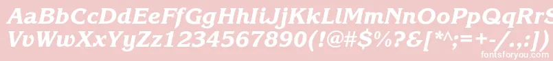 KorinnablackcItalic Font – White Fonts on Pink Background