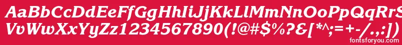 フォントKorinnablackcItalic – 赤い背景に白い文字