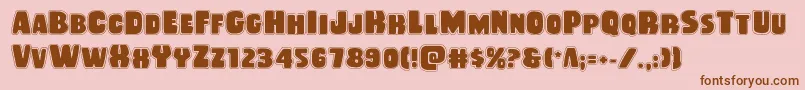 Rubberboyacad Font – Brown Fonts on Pink Background