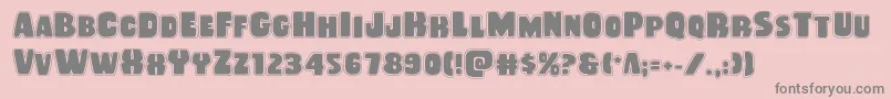 Rubberboyacad Font – Gray Fonts on Pink Background