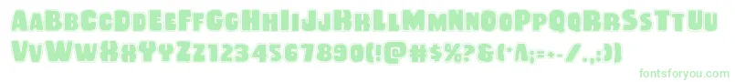 Rubberboyacad Font – Green Fonts on White Background