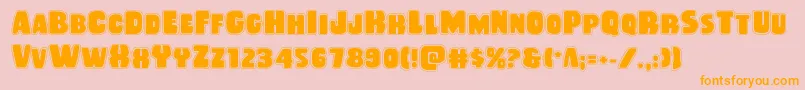 Rubberboyacad Font – Orange Fonts on Pink Background