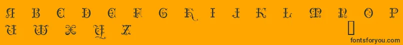 ClairveauxDemo Font – Black Fonts on Orange Background