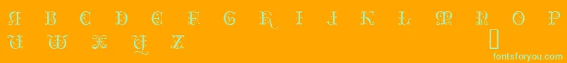 ClairveauxDemo Font – Green Fonts on Orange Background
