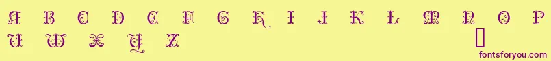 ClairveauxDemo Font – Purple Fonts on Yellow Background