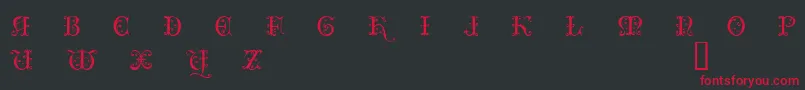 ClairveauxDemo Font – Red Fonts on Black Background