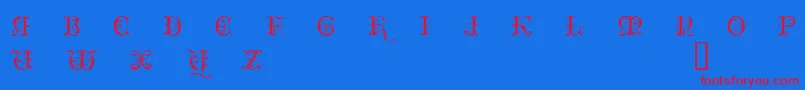 fuente ClairveauxDemo – Fuentes Rojas Sobre Fondo Azul