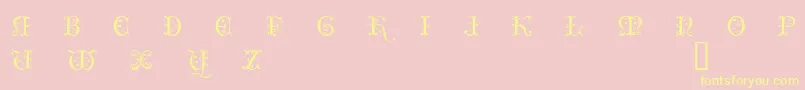 ClairveauxDemo Font – Yellow Fonts on Pink Background