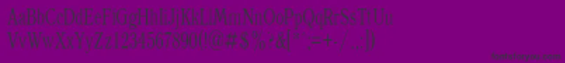 Antiqua70n-Schriftart – Schwarze Schriften auf violettem Hintergrund