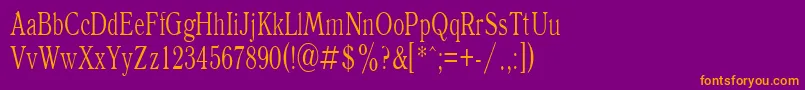 Antiqua70n Font – Orange Fonts on Purple Background