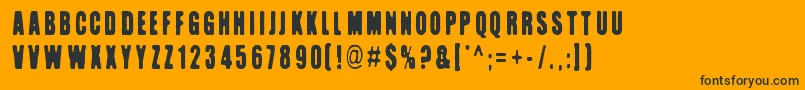 Kuumotus Font – Black Fonts on Orange Background