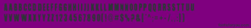 Шрифт Kuumotus – чёрные шрифты на фиолетовом фоне