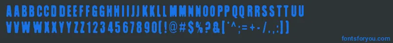 Kuumotus Font – Blue Fonts on Black Background