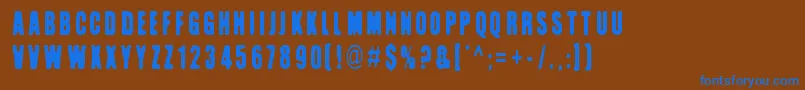 Kuumotus Font – Blue Fonts on Brown Background