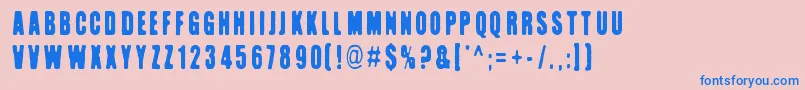 Kuumotus Font – Blue Fonts on Pink Background
