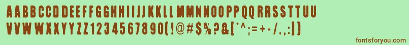 Kuumotus Font – Brown Fonts on Green Background