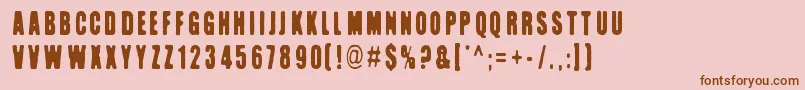 Kuumotus Font – Brown Fonts on Pink Background
