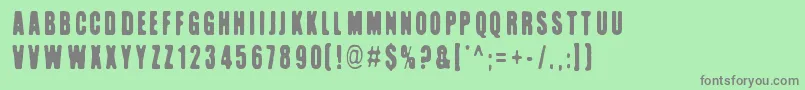 Kuumotus Font – Gray Fonts on Green Background