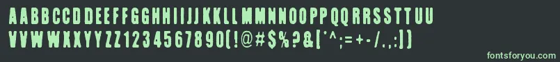 Kuumotus Font – Green Fonts on Black Background