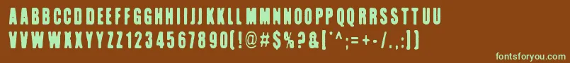 Kuumotus Font – Green Fonts on Brown Background