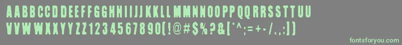Kuumotus Font – Green Fonts on Gray Background