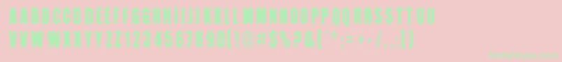 Kuumotus Font – Green Fonts on Pink Background