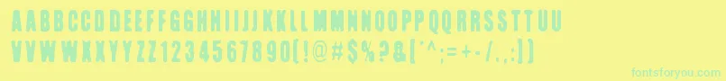 Kuumotus Font – Green Fonts on Yellow Background