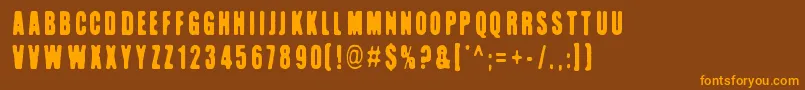 Kuumotus Font – Orange Fonts on Brown Background