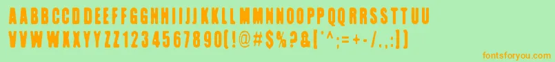 Kuumotus Font – Orange Fonts on Green Background