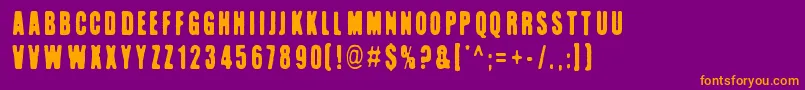Kuumotus Font – Orange Fonts on Purple Background
