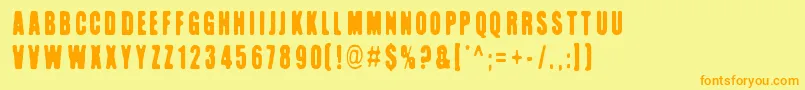 Kuumotus Font – Orange Fonts on Yellow Background