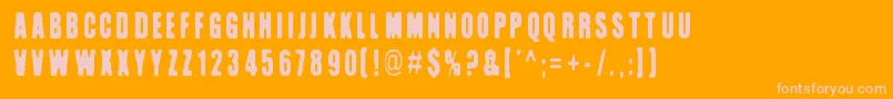 Kuumotus Font – Pink Fonts on Orange Background