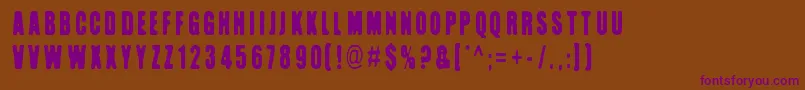 Kuumotus Font – Purple Fonts on Brown Background