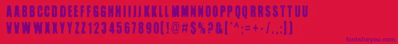 Kuumotus Font – Purple Fonts on Red Background