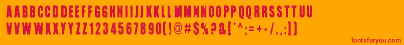 Kuumotus Font – Red Fonts on Orange Background