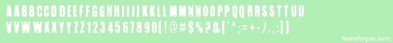 Kuumotus Font – White Fonts on Green Background