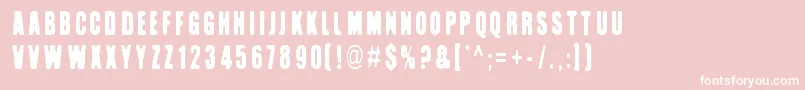 Kuumotus Font – White Fonts on Pink Background