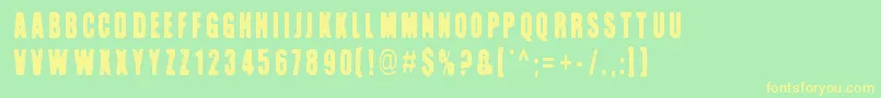 Kuumotus Font – Yellow Fonts on Green Background