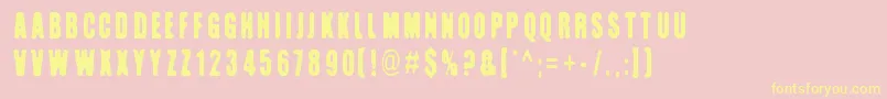Kuumotus Font – Yellow Fonts on Pink Background