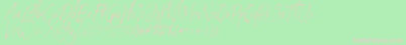 Шрифт StronglovesFree – розовые шрифты на зелёном фоне