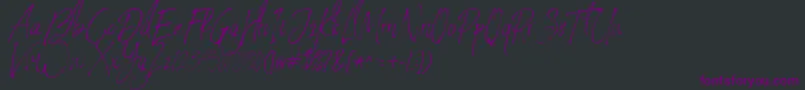 Шрифт StronglovesFree – фиолетовые шрифты на чёрном фоне