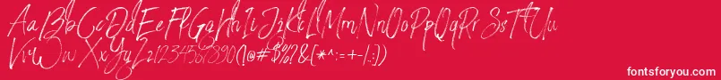 StronglovesFree Font – White Fonts on Red Background