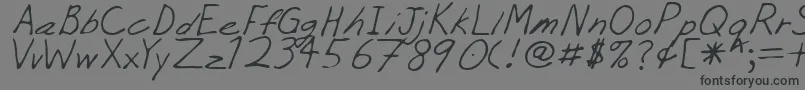 Шрифт PeejayRegular – чёрные шрифты на сером фоне