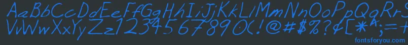 PeejayRegular Font – Blue Fonts on Black Background